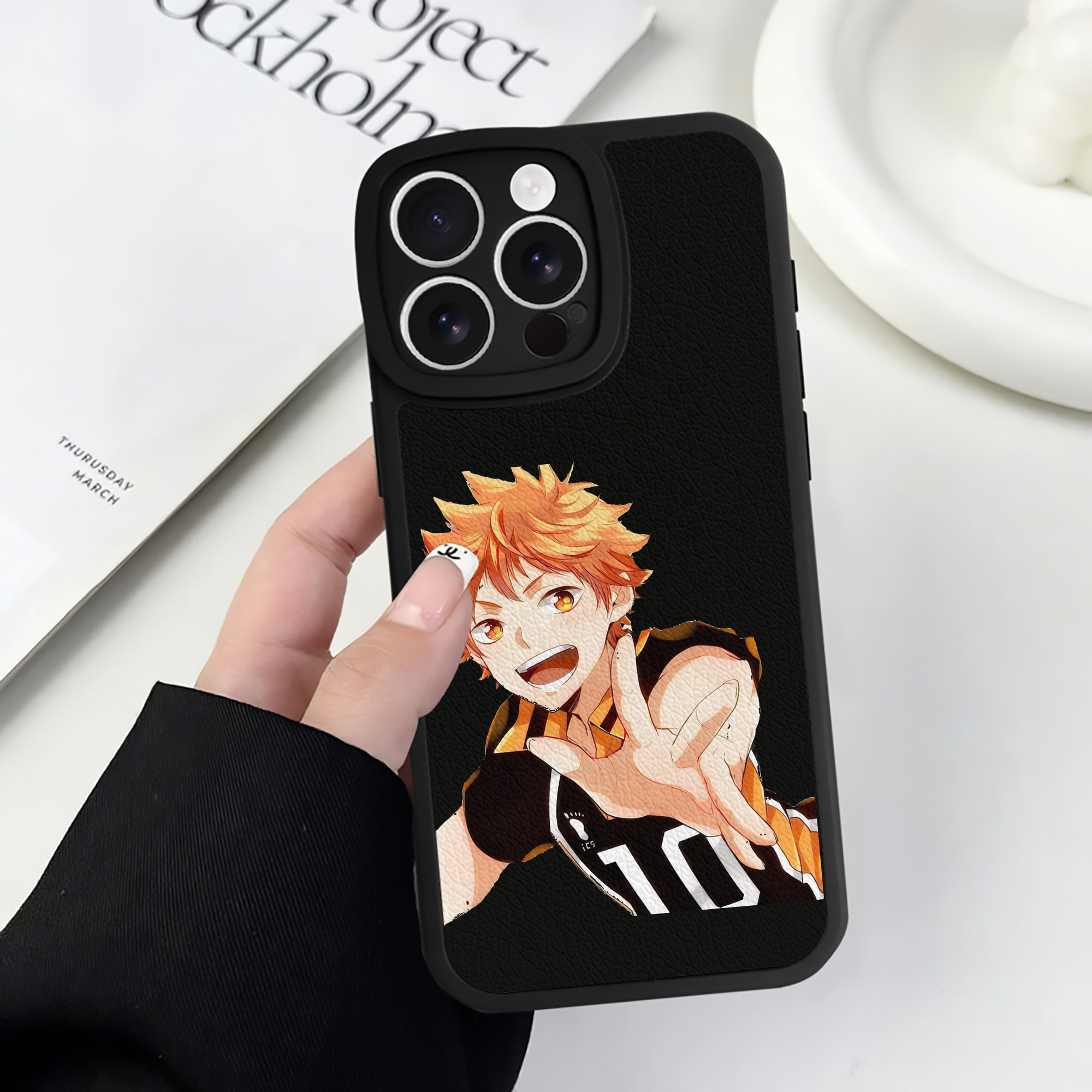 （画像用） ハイキュー!! Haikyu!! 【iPhone 16シリーズ対応】シリコンスマホケース（レザー調） 材質：シリコン